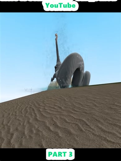 Hand Sea Monster Showdown: Swim Challenge in the Ocean