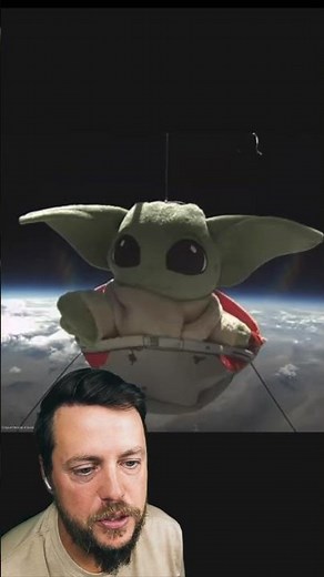 baby yoda floated to the edge of space?!