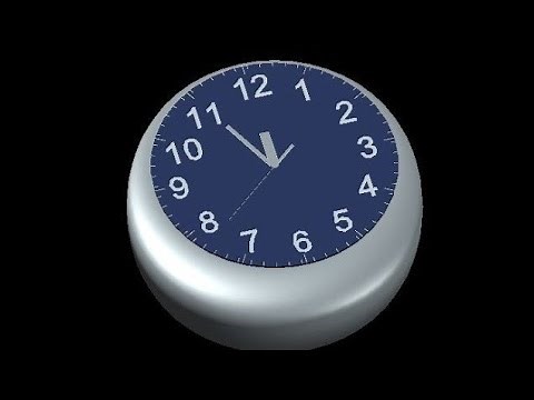 3d watch clock in autocad