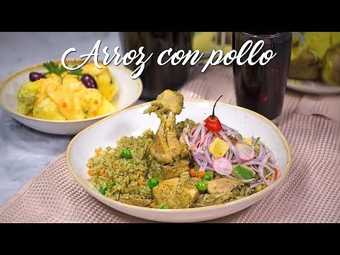ARROZ CON POLLO CON PAPA A LA HUANCAÍNA - COMIDA PERUANA | RECETA DE ACOMER.PE