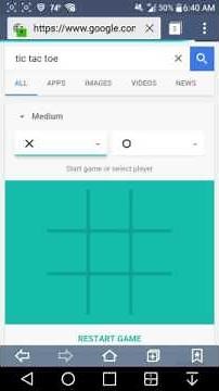 Play Tic-Tac-Toe From Google Search