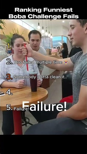 Ranking The WORST Boba Challenge Disasters 🧋💦 #shorts #challenge