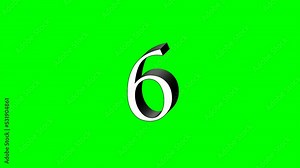 Number 9 nine animation green screen .motion graphics design cartoon number animated images ,4k