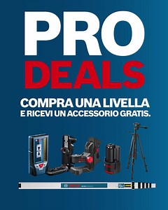 È ora di Power Shopping ⚡️ Batterie o accessori per livelle laser in omaggio: trova il tuo PRO Deal ideale e ricevi un premio. | Bosch Elettroutensili Professional e Accessori | Facebook