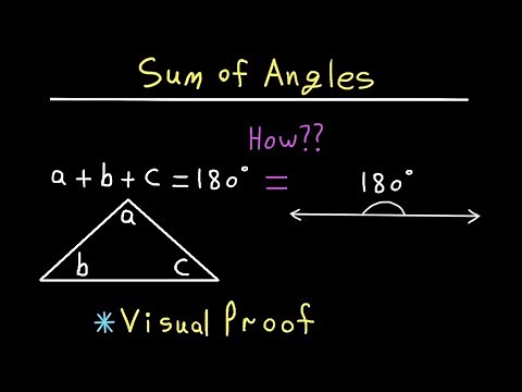 Sum of angles of a triangle is 180 degrees - Proof