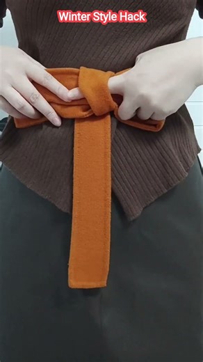 One Scarf, Infinite Winter Styles | Easy Waist Hack#shortsfeed #shorts