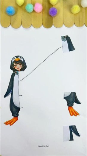 Chibi Endmin Penguin Gugugaga Rope Correcting Easy Game Challenge! 🐧🧵 #shorts #gugugaga #gameplay