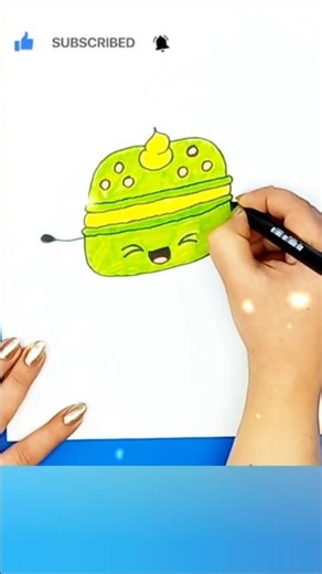 How to draw a cute Macaron #tinyartist #video #drawing