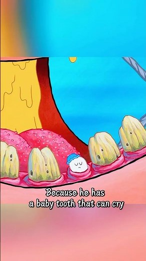 Did you know that Patrick has a crying baby tooth?#spongebob #film #movie