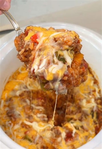 Easy Crockpot Unstuffed Bell Peppers Recipe