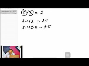 Division in Programming | integer and float | C programming
