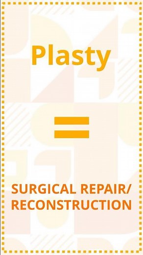 Tip of the Day! suffix - plasty: Medical Terminology SHORT | ‪@LevelUpRN‬