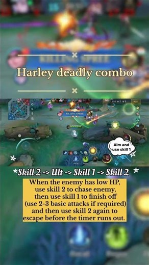 Harley Deadly Combo Tips and Tricks.#gaming #mobilelegends #harley #mlbb #mlbbcreatorcamp