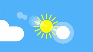 Download Sunshine and cloud icon animation with blue background. Icon design. Video Animation. Bright Sun Isolated Cartoon Animation for free