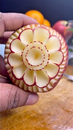 🔥 “Amazing Apple Carving Flower 🌸 | Satisfying Fruit Art #shorts”