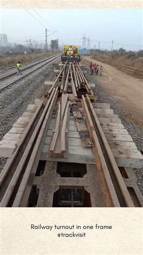 Railway Turnout Installation Process |Switch & Crossing Work on Railway Line ‪@trackvisit‬
