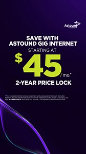 Level up your internet connection with gig speeds to power your devices. Switch today to lock in 2-yr pricing. | Astound Broadband | Facebook