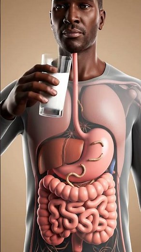 Inside Your Body After Drinking Milk 🥛 | 3D Digestive & Worms Animation