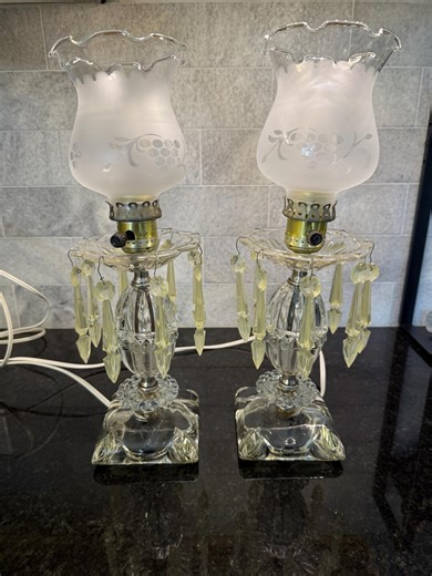 Hurricane Electric Table Lamps and Hanging Prisms- No Glass Shades - Etsy