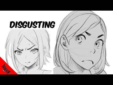 Draw Disgust Face Expressions Easily