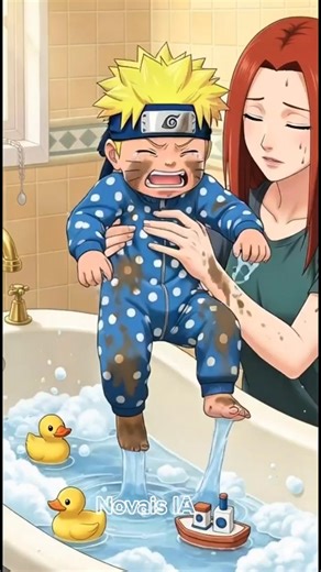 Ele tentou enganar a Mãe do Naruto e olha no que deu! 🍫❌ #Naruto #ia #desenho