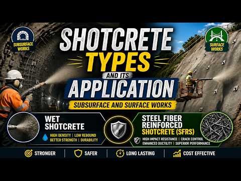 Shotcrete Complete Guide | Wet Shotcrete vs Steel Fiber Reinforced (SFRS) | Tunneling & Slope Works