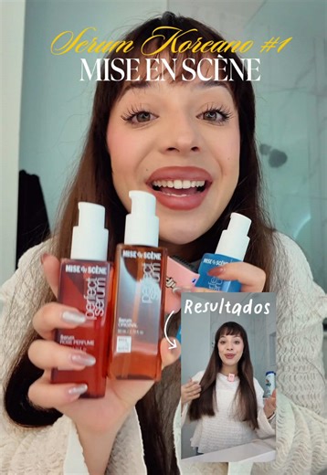 Arregla tu cabello con el serum #1 koreano Mise en Scène😍disponible en TikTok Shop en el link del video & tambien en su pagina official @Mise En Scène US ✨🩷 #miseenscene #serum #hairproduct