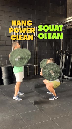Coach Nelsinho | Weightlifting and Gymnastics on Instagram: "Hang Power Clean vs. Squat Clean 🔹 Hang Power Clean - Starts from the hang position (barbell above the knees). - Involves a powerful hip extension to pull the bar up and catch it in a partial squat. - Focuses more on explosive leg drive and upper body pulling strength. 🔹 Squat Clean - Starts from the ground, pulling the barbell in one motion. - Catch it in a deep squat position, requiring more leg strength and mobility. - Involves gr