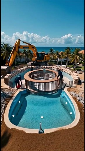 I Turned a Muddy Construction Mess Into a Tropical Beachfront Dream 😍 Epic Lagoon + Bar Reveal