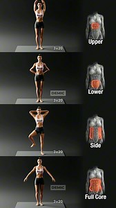 1.3M views · 13K reactions | Stronger Core in 4 Moves – Try This Try it now and feel the burn! #CoreWorkout #StrongerAbs #FullCore | DEMIC | Facebook