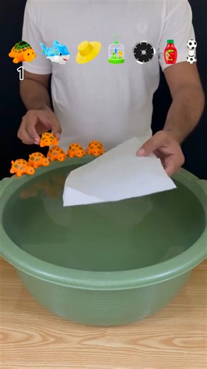 Msf.experiment’s | Try to guess how many tissue paper will float a fish? 🐟 #experiment #asmr #satisfyingvideos #asmr #asmrsounds #satisfaction #science... | Instagram