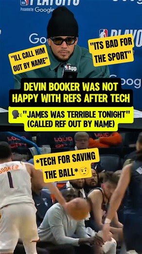 Booker CALLED OUT the ref BY NAME😳