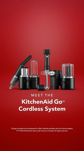 KitchenAid on Instagram: "One battery. A whole lot of power. With the KitchenAid Go™ Cordless System, you can whip, blend, vacuum, ground, and so much more with just the touch of a button. #KitchenAid #kitchentools"