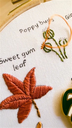 19K views · 250 reactions | Stitch 8 of your fav Autumn leaves including maple leaf, ginkgo leaf and poppy buds in our new Autumn Leaf Stitch Sampler!  Which leaf is your fav? Let us know in the comments below  Grab your kit while stocks last: cleverpoppy.com  #embroidery #modernembroidery #DIY #beginnerembroidery #crafts | Clever Poppy | Facebook