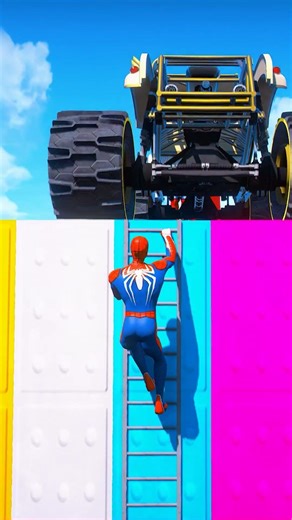 GTA 5 Epic Water Ragdolls Spiderman vs TEAM MINIONS Jumps/Fails Ep.753 #shorts