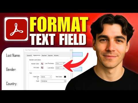 How to Format a Text Field Box in a PDF Form in Adobe Acrobat Pro (Tutorial 2026)