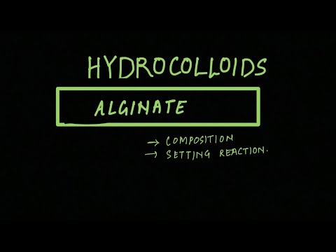 Setting reaction of Alginate hydro colloid dental material easy explanation