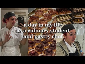 a day in my life as a culinary student & pastry chef | come to work & school with me