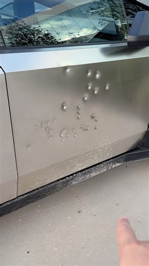 6.1K views · 3.5K reactions | The Tesla Cybertruck is bulletproof. I got to see that several gun bullets didn’t penetrate the truck at all. It’ll be the ultimate work truck.  apocalyptic technology. #viral #fyp #tesla #tsla | Tesla Owners of Silicon Valley | Facebook