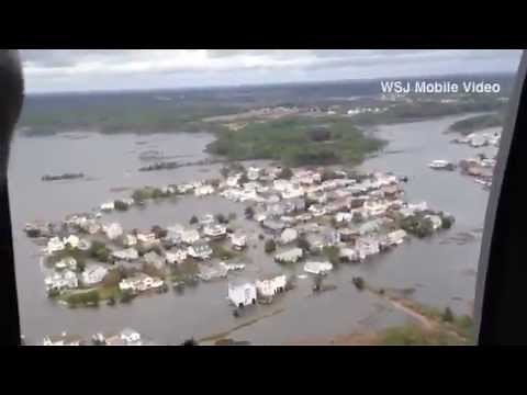 Sandy damage seen from Helicopter