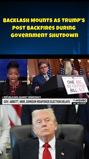 104K views · 5.5K reactions | Backlash Mounts as Trump’s Post Backfires During Government Shutdown #trump #donaldtrump #reels #viralreels #viralvideo | Top America Point | Facebook