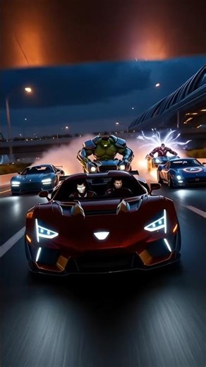 “Avengers Car Race 🔥 | Hulk vs Thor vs Iron Man”