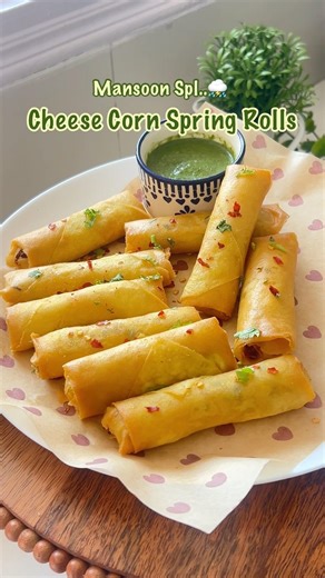 Crispy Cheese Corn Spring Rolls ; Quick, Tasty & Perfect for Anytime ..😋🔥 #springrolls #springroll