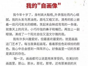 我的自画像外貌和特点