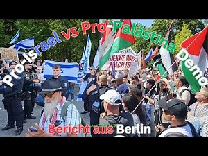 Pro-Israel vs. Friko-Pro-Palestine Demos & Biker Demo in Berlin #140625
