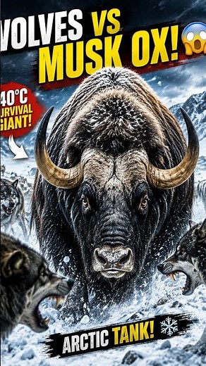Musk Ox: The Arctic Giant 🐂❄️😱 #montagem #mhacommunity #storytelling ​#FYAL #TRENDING SHORTS