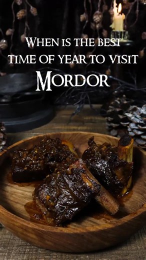 Alison | Professional Chef & Joanne | Photographer on Instagram: "🌋When would you rather visit Mordor: winter, spring, summer or fall? #lordoftherings #tolkien #cottagecore #fantasyfood"