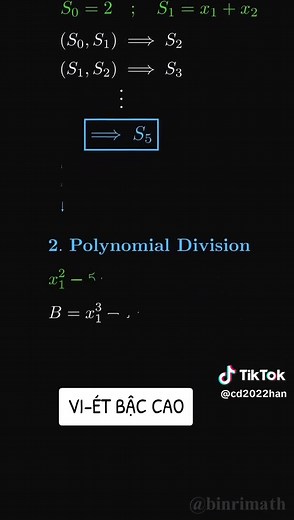 Xử lý Vi-ét bậc cao: Hệ thức Newton & Chia đa thức