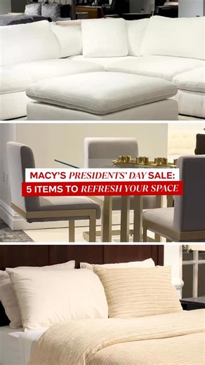 Macy's on Instagram: "Prep for spring with our top 5 picks to upgrade your space. Plus, they’re all on sale! Score 20-65% off furniture, mattresses, rugs and more during our Presidents’ Day Sale, now-3/9. Exclusions apply."