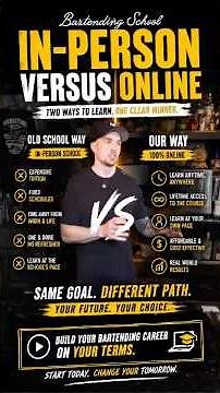 Online Bartending Course vs In Person Bartending School | The Honest Difference